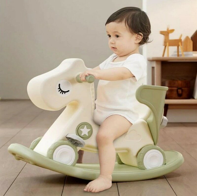 子供ロッキングホース 四輪車兼用 1-5歳子ども 乗り物おもちゃ バランスボード 足...