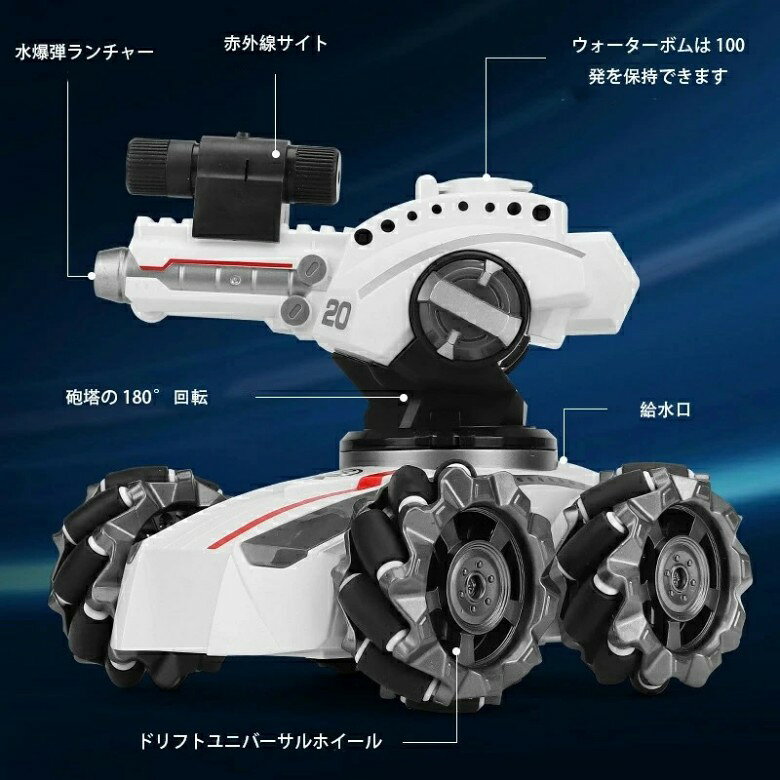 タクトストアのジェスチャー 多機能 水爆弾 リモコンカー オフロードジェスチャー 子供 おもちゃの車 車 プレゼント 孫｜アングル3