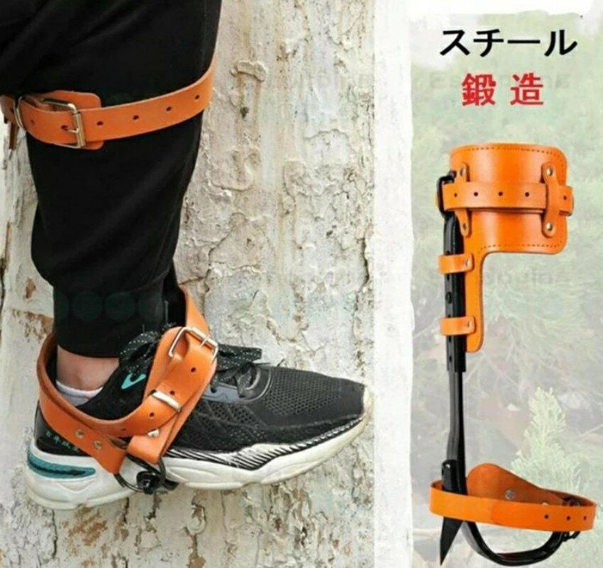 木登り道具 登山用の靴 庭木 木登り器 極登山スパイク 果物選ぶ 多目的 304ステンレス鋼 材質 耐用 科学デザイン 強い耐荷重力 ポータブル 使用簡単 狩猟観察 登山などに適用木登り器 木登り道具 木登り道具 木登り器 3