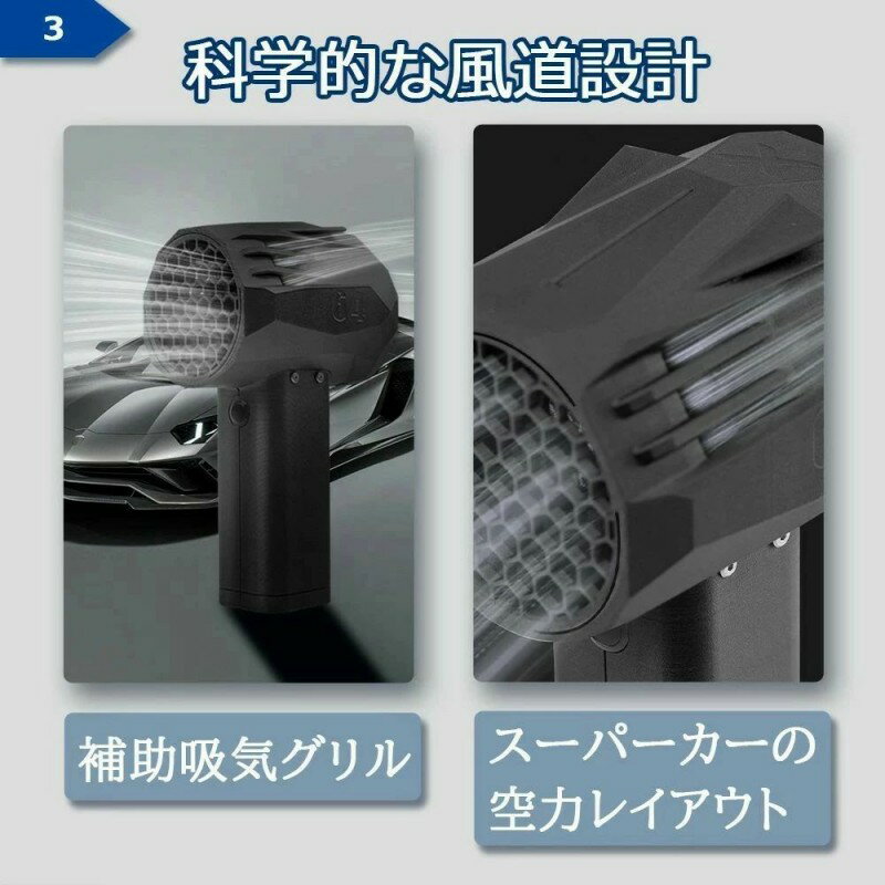 ブロワー ミニジェットファン mini版64 ブロワー 強力 推力1.4KG 花粉対策 庭掃除 ...