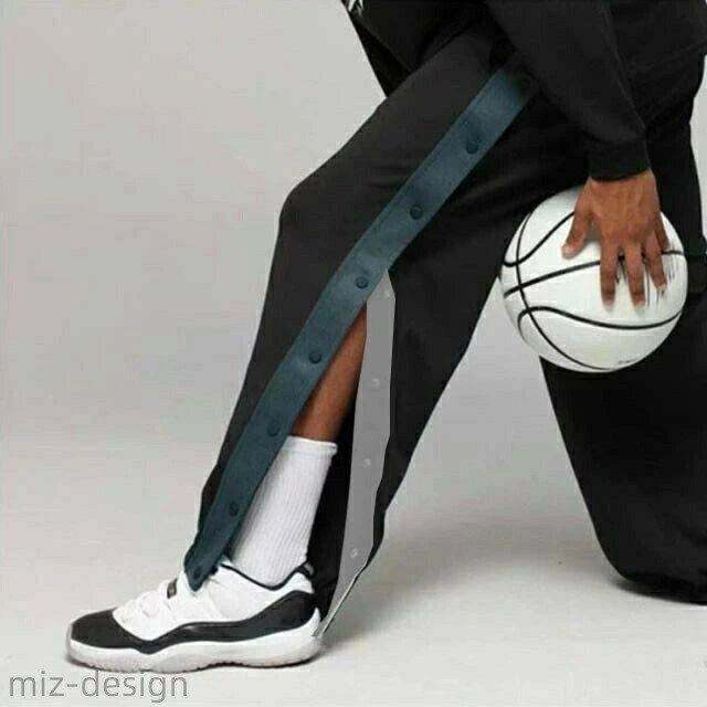 TADASU楽天市場店の【送料無料】長ズボン サイドライン サイドボタン 裾ボタン キッズ バスケットボールパンツ スナップボタン バスケットパンツ 大人 ジュニア｜アングル2
