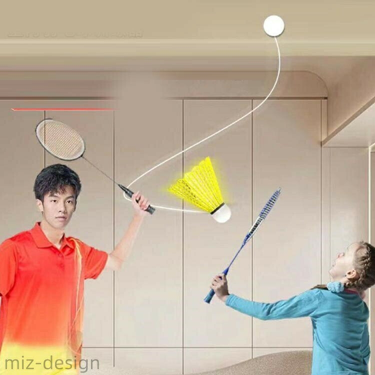 【送料無料】自習 バドミントン練習器具 初心者向け 室内バドミントントレーナー ...