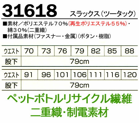 作業服 作業着 作業ズボン 春夏用 ツータック...の紹介画像2