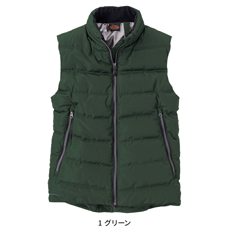 EVENRIVER ファイバーダウンベスト 防寒着 メンズ r-195 イーブンリバー 作業服 作...
