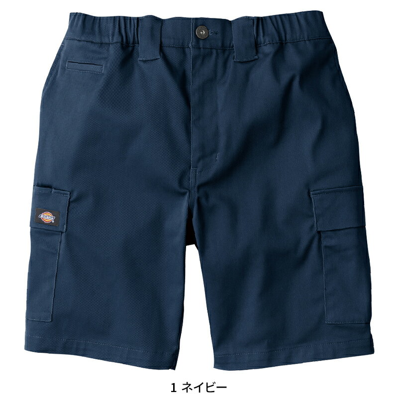 ディッキーズ T/Cストレッチショートカーゴパンツ 作業服 春夏用 男女兼用 d-2876 ...
