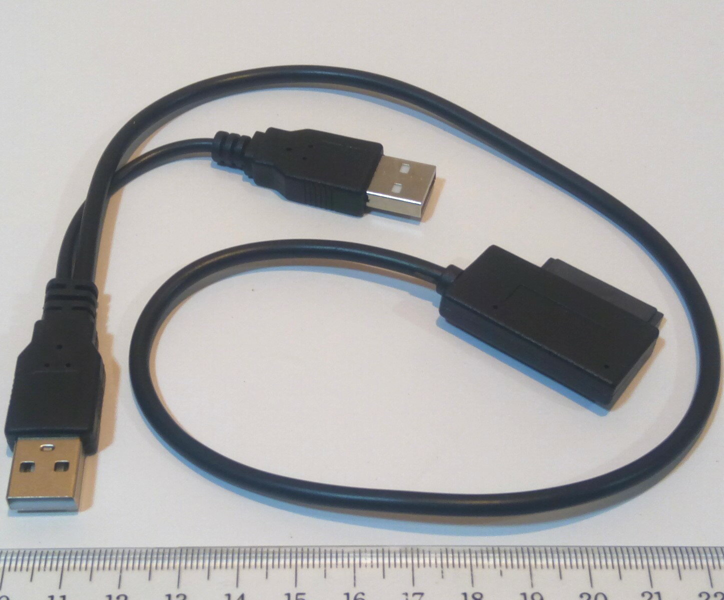 SATA接続USBケーブル 補助電源USBコネクタ付き　6p+7pinSATAインターフェイス