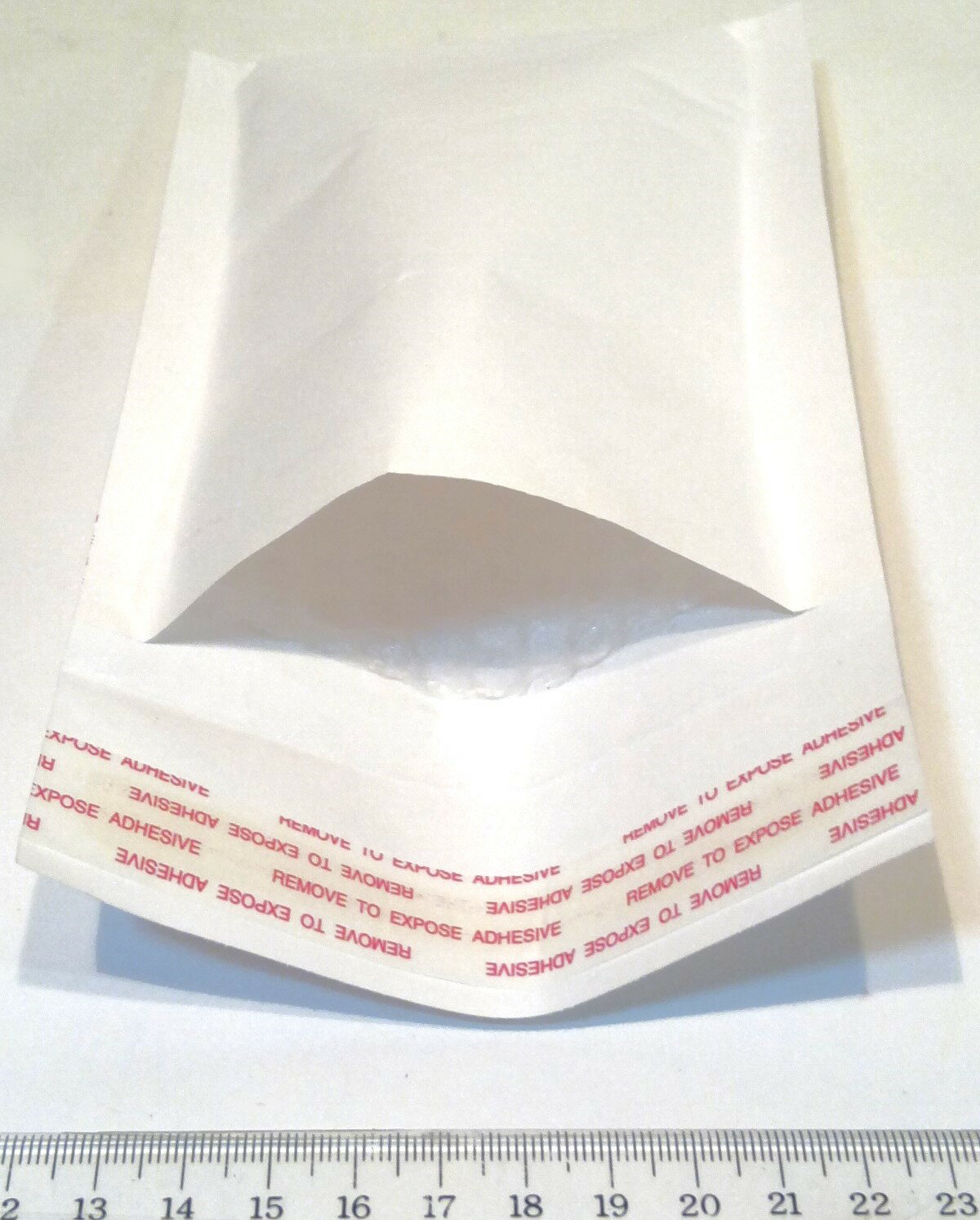 クッション封筒 小物サイズ　蓋シール付き　 白　6個セット 【内寸】100×180mm