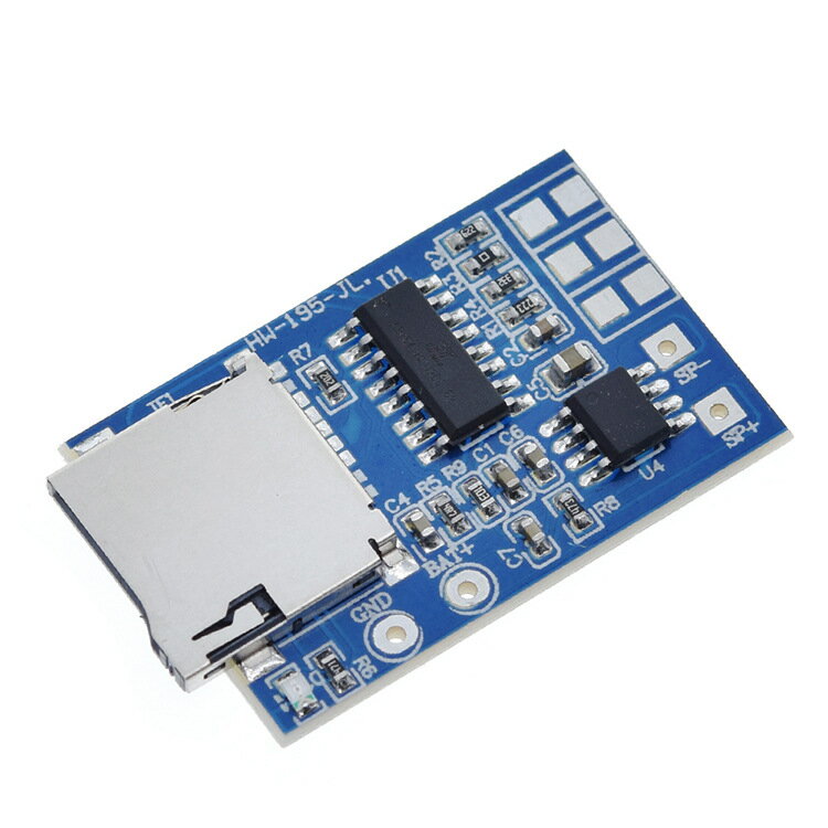 microカードのMP3デコーダ再生ボード基板 2wアンプモジュール