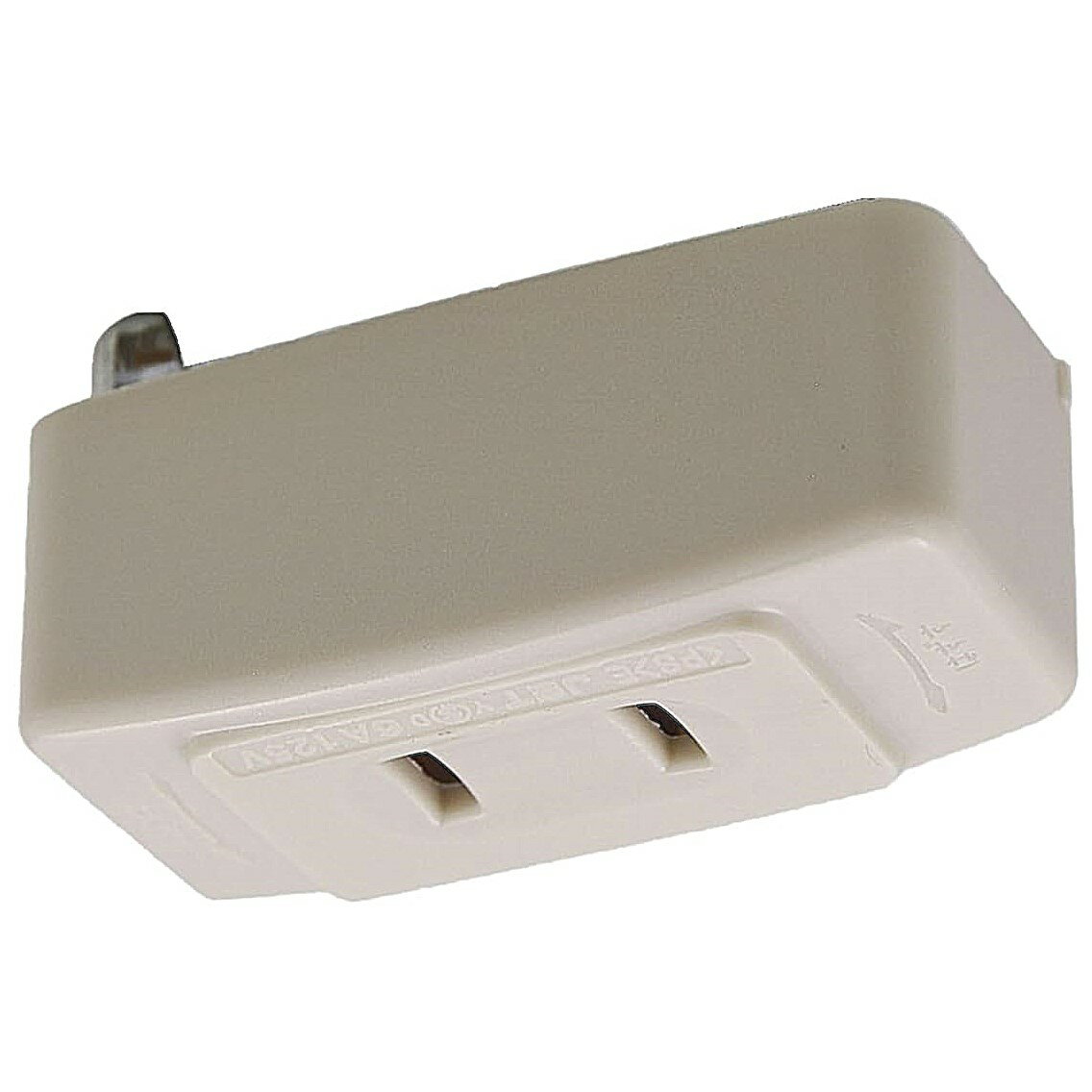 天井の引掛シーリング用コンセントアダプタ エルパ (ELPA) 角型 ミルキーホワイト