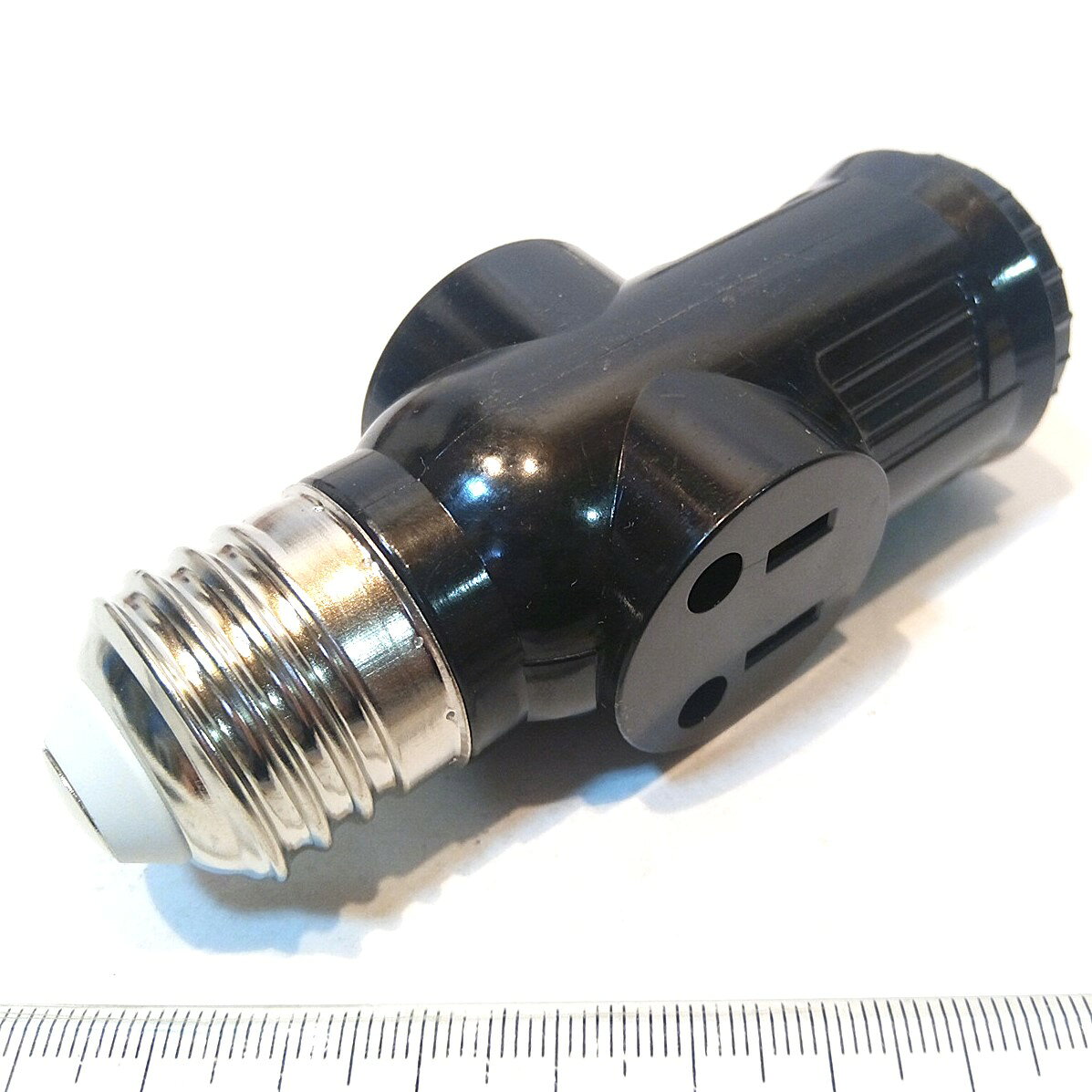 電球ソケットにコンセント2口追加(黒は3pinとEU仕様付)　E27/E26口金　照明器具　6...
