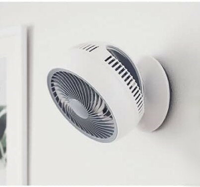 左右90°自動首振り扇風機 3段階風量調節 USB電源 卓上型 壁掛け型 静音28dB 小型軽量設計 おしゃれ 循環 換気 衣類乾燥