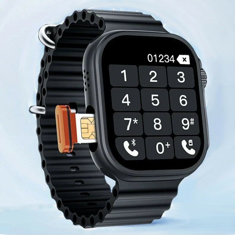 スマートウォッチ腕時計 2メガピクセルカメラ SIMカード 4G Android グローバル通話、タッチパネル2インチ AMOLED、ビデオチャット、WIFI、アプリのダウンロード