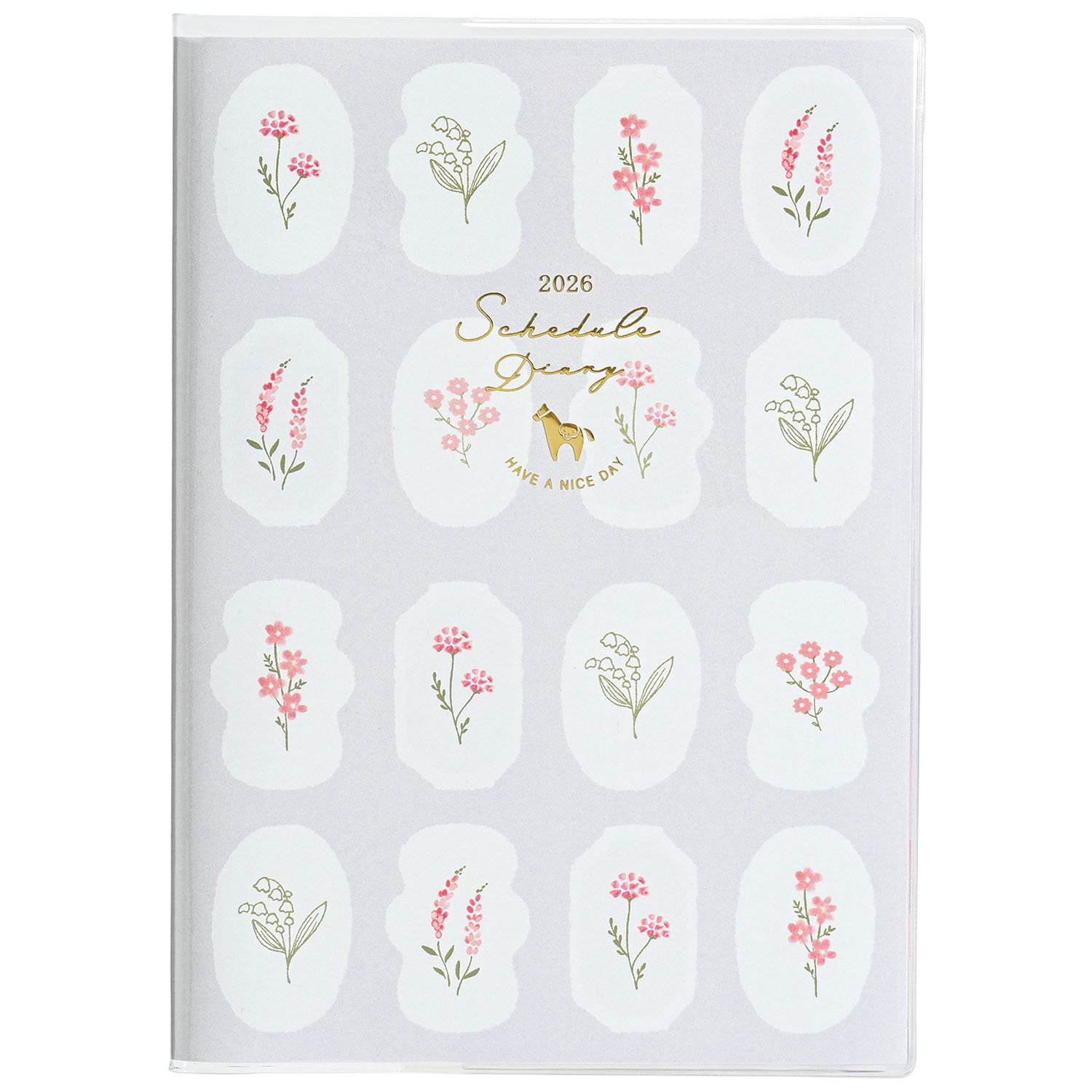 [クツワ] 2026年 カラーインデックス手帳 B6週間 小花パターン 128SHA