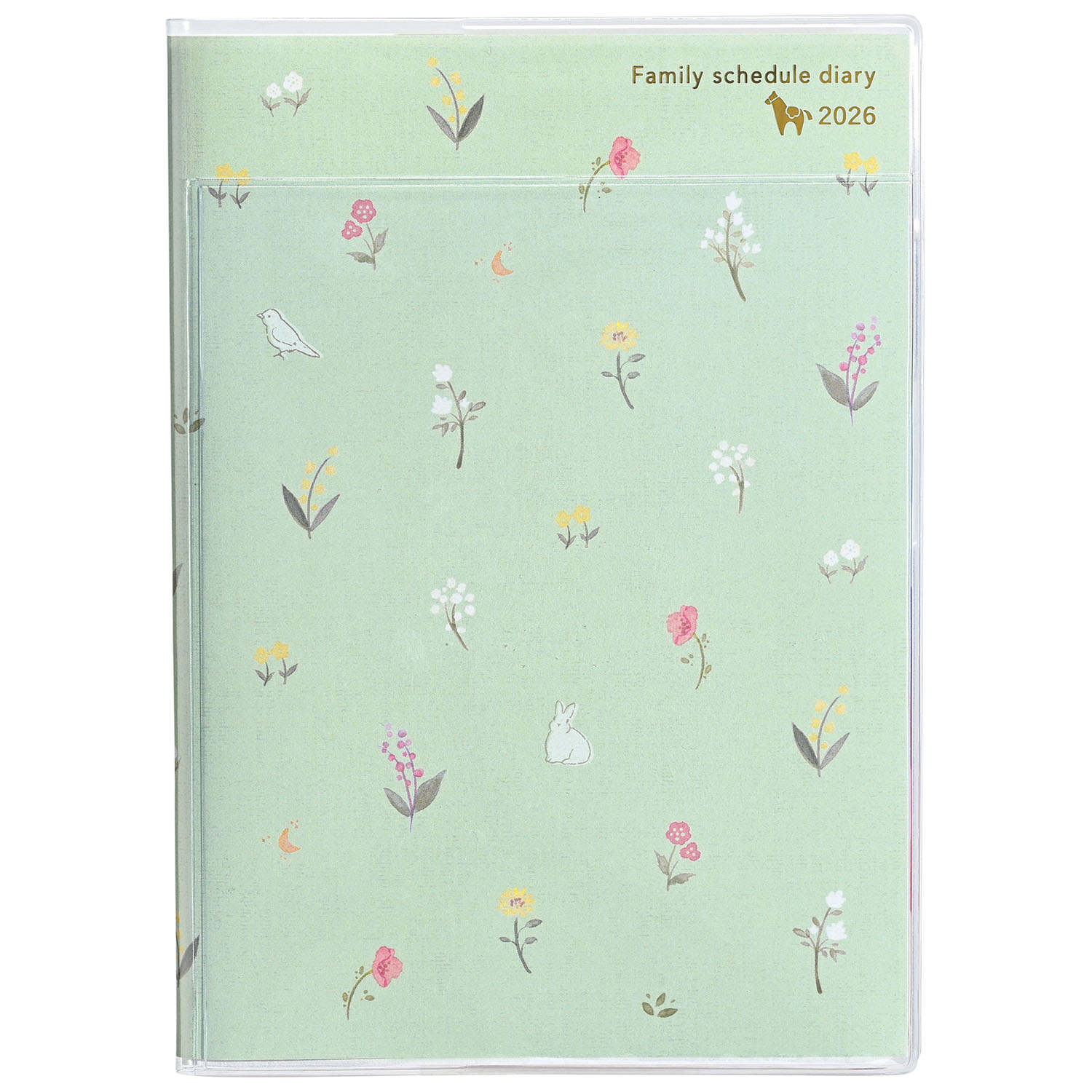 [クツワ] 2026年 家族手帳 B6週間 フラワーグリーン 135SHA