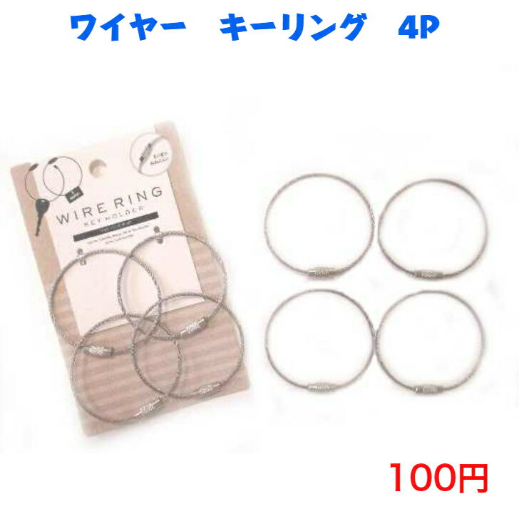 611 キーリング ワイヤー ワイヤーリング おしゃれ シンプル 100円 100均 安い 錆びにくい 丈夫 吊り下げ 鍵 カード カードリング パーツ キーチェーン キーホルダー