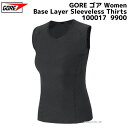 GORE　ゴア　ウィメンズ/レディース 　Base Layer Sleeveless Thirts　ベースレイヤースリーブレスシャツ　半袖インナーシャツ　100017 9900　ブラック　【決算】