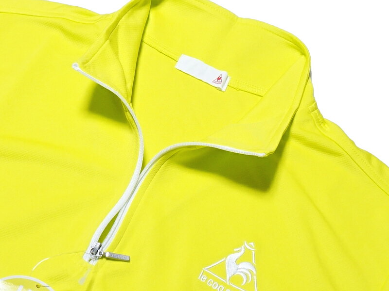 ルコック　le coq sportif　ハーフジップ半袖シャツ　QMMNJA70ZZ　ゴルフ・ランニング・フィットネス　ポロシャツ　メンズ