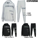 2023年秋冬モデル コンバース CONVERSE スウェット プルオーバーパーカー パンツ上下セット CB232255/CB232256 フーディー ジャージ セットアップ バスケットボール メンズ スウェジャー