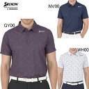 ■SRIXON by DESCENTE　アローチェックプリント 半袖ポロシャツ■株式会社デサントの正規品です。■風の流れを矢印パターンで表現したプリントシャツです。MOTION3Dパターンや吸汗速乾に加え、冷感性のある鹿の子素材で、気温の高い季節でも快適にプレーが可能です。左肩にはSRIXON、後ろ首元にはDESCENTEのメタリック調ロゴプリント。機能：吸汗速乾、UVカット（UPF15）、接触冷感。 ■品番　RGMXJA05■素材　ポリエステル100％ ■サイズ 身長 チェスト 着丈 身幅 M 165-175cm 88-96cm 約69cm 約48cm L 172-182cm 96-104cm 約72cm 約51cm LL 175-185cm 104-112cm 約75cm 約55cm 3L 178-188cm 112-120cm 約78cm 約59cm ※着丈は後見頃、身幅は腹部付近を測っています。個体差もございますので多少の誤差はお許しください。■メーカー希望小売価格はメーカー商品タグに基づいて掲載しています。スリクソン by デサント　SRIXON　アローチェックプリント 半袖ポロシャツ　RGMXJA05