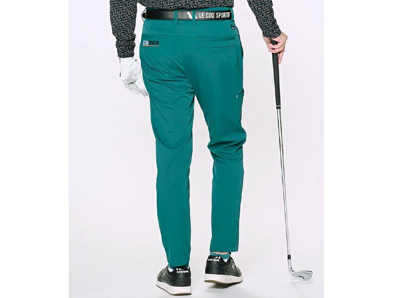 2024年秋冬モデル　ルコックスポルティフ ゴルフ　le coq sportif GOLF　ストレッチフォーサー 9分丈 テーパードパンツ　LG4FLP50M　ストレッチクロス　前開きベルトループ付き　メンズ　ゴルフ