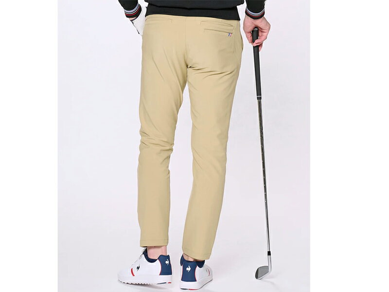 2024年秋冬モデル　ルコックスポルティフ ゴルフ　le coq sportif GOLF　ストレッチフォーサー 9分丈 テーパードパンツ　LG4FLP51M　ストレッチクロス　前開きベルトループ付き　メンズ　ゴルフ