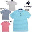 2025年春夏モデル ルコックスポルティフ ゴルフ le coq sportif GOLF トライアングル小柄 半袖ポロシャツ LG5SHS06M サンスクリーン ストレッチフォーサー メンズ ゴルフウエア ルコックゴルフ