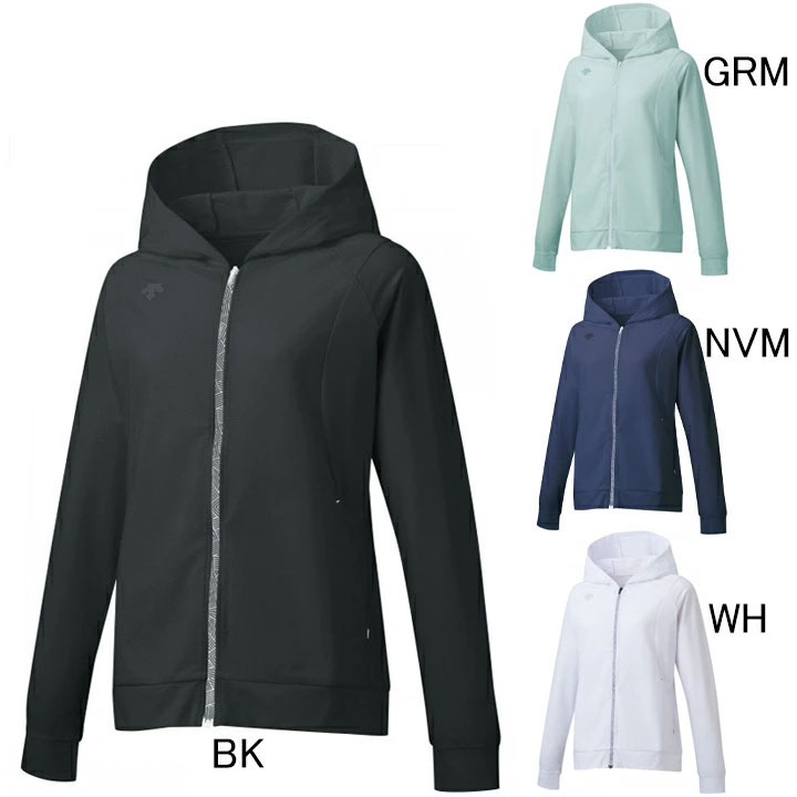 デサント　DESCENTE　レディース　TOUGH ストレッチクロス フード付き薄手ジャージ ジャケット　DMWRJC..