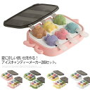 アイスキャンデーメーカー アイスキャンディー かわいい 動物型 果物型 2個セット アイスクリーム アイス 手作り 製氷皿 柔軟シリコン 取りやすい 省スペース...