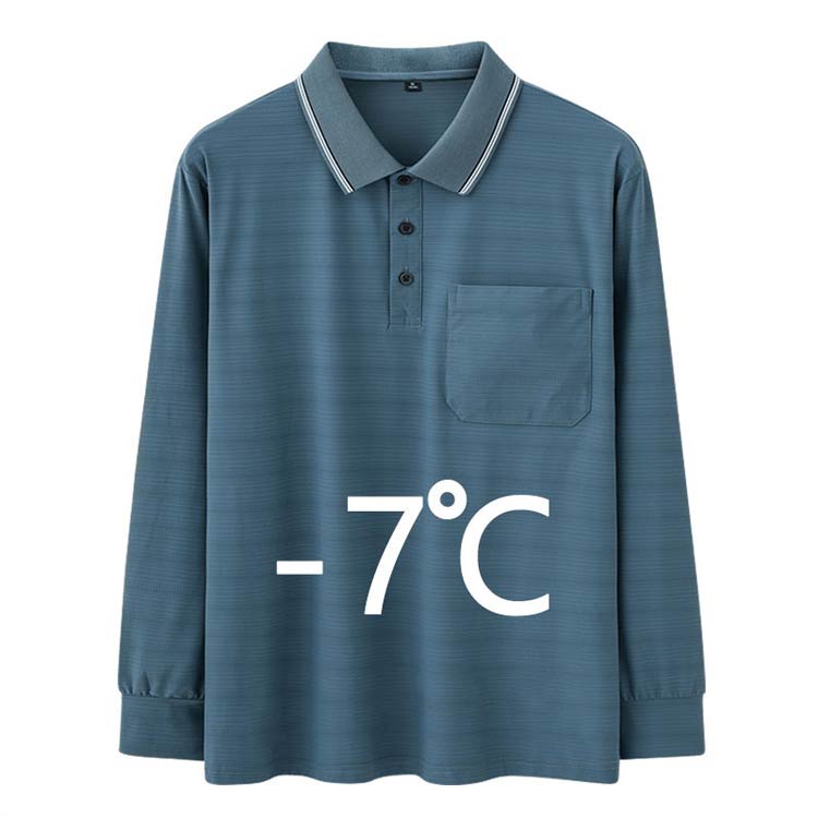 メンズ Tシャツ ポロシャツ 冷感 長袖 ストレッチ 胸ポケット 吸汗 速乾 涼しい 薄手 通気性 メッシュ生地 通勤 カジュアル 男性 紳士服 春 夏 全5色