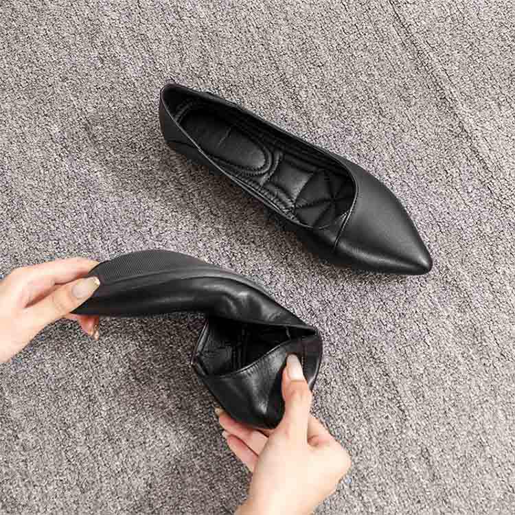 通勤 秋冬 パンプス レディース 柔らかい フラットシューズ 春夏 ローヒール ぺたんこ靴 オフィス 仕事用 シンプル 痛くない パンプス 柔らかい 快適 カジュアル フォーマル オールシーズン OL 歩きやすい ブラック tahounagi-10005702 多宝食品ジャパン 楽天市場店 サンプル画像2