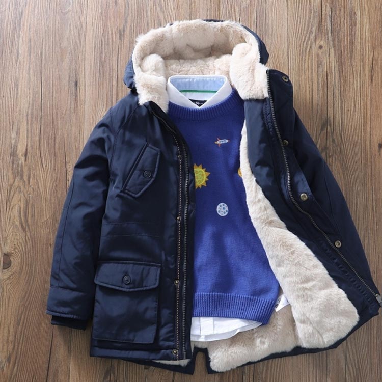 裏起毛 冬服 アウター 快適 裏ボア キッズ 男の子 ミドル丈 あったか ジャケット ...