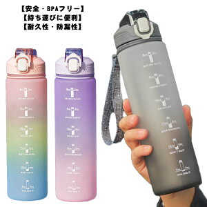 1リットル 水筒 直飲み/ストロー ウォーターボトル コップ 子供 キッズ ボトル 大容量フィルター付き 目盛り付き プラスチック 1000ML 軽量 携帯便利 耐冷耐熱 グラデーション おしゃれ シンプル アウトドア スポーツ 登山用/キャンプ/ランニング/ジム キッチン用品