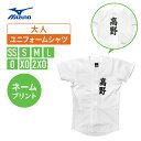 野球 練習着 名入れ ミズノ 野球練習着名前入りユニフォームシャツ ニットタイプ ネームプリント付き ガチシリーズ 12jc9f6001name