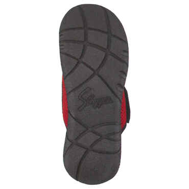 【久保田スラッガー】 サンダル ブラック×レッド d-01sd