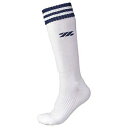 ゼット ソフトボール用パイルソックス 22-25cm ホワイト×ネイビー bk1370ma-1129 【メール便対応商品】