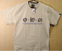 0922PUP10アジアンTシャツ　LineTHAI　タイ文字柄Tシャツ　ベージュ　S/Mサイズ