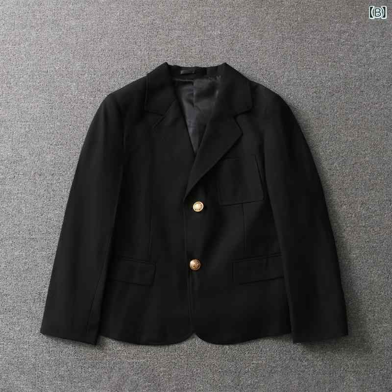 暮らしのお手伝いのジャケット レディース 制服 ブレザー 学生服風 上着 アウター テーラードジャケット 切り替え 無地 フォーマル カジュアル 通勤 通学 スクール風 かわいい ゆったり 大きいサイズ 体型カバー 着痩せ 細見え お腹周り 二の腕カバー プラスサイズ スタ｜アングル2