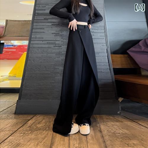 女性 レディース ワイドパンツ 夏 ハイウエスト ゆったり ファッション カジュアル おしゃれ かわいい スリム ブラック ブラウン グレー 女性 レディース ワイドパンツ 夏 ハイウエスト ゆったり ファッション カジュアル おしゃれ かわいい スリム ブラック ブラウン グレー