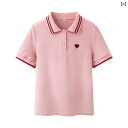 女性 スウェットシャツ ポロシャツ トップ 夏 半袖 スポーツ tシャツ ピンク 白 紫