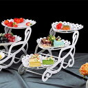 ケーキスタンド フルーツ 装飾 トレイ 多層 誕生日 結婚式 パーティ お祝い事 記念日 デザート プラスチック スタンド おしゃれ 綺麗 可愛い 陳列棚