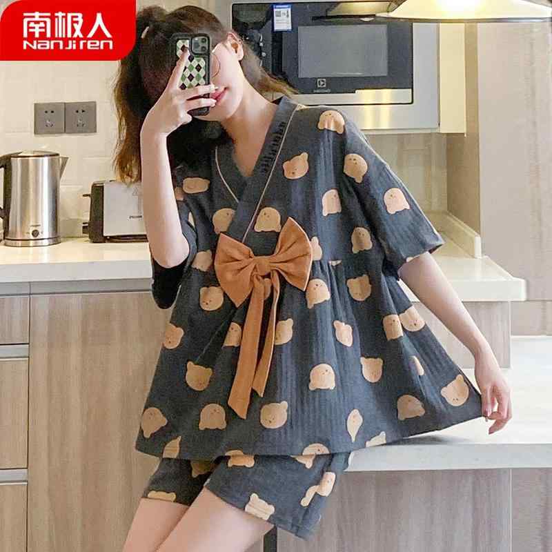 パジャマ レディース 若い 女性用 長袖 大きいサイズ おしゃれ 可愛い 綺麗 ウェアラブル ホームウェア セット 綿 粋な 2024年 Vネック プルオーバー