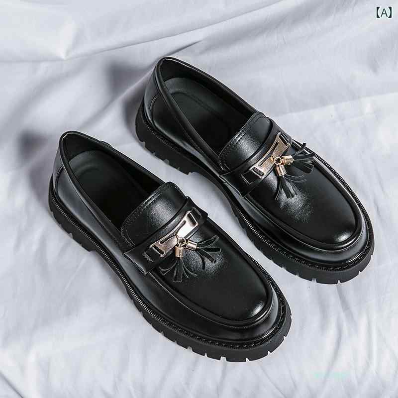 ローファーメンズ 男性用 革 レザー シューズ 運転 カジュアル フォーマル おしゃれ インナー ハイト ビジネス 通気性が良い ブラック