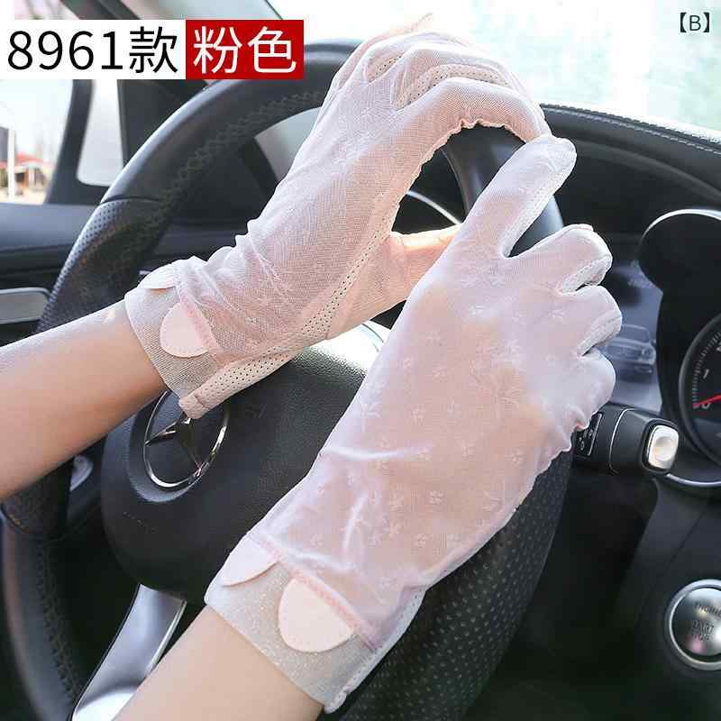 レディース レース手袋 レディース かわいい おしゃれ セクシー 滑り止め 日焼け防止 薄手 韓国 アウトドア サイクリング 運転 グレー ピンク ブラック