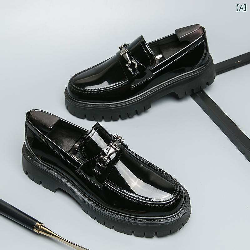 ローファーメンズ 男性用 革 レザー シューズ 運転 カジュアル フォーマル おしゃれ インナー ハイト ビジネス 通気性が良い ブラック ブラウン