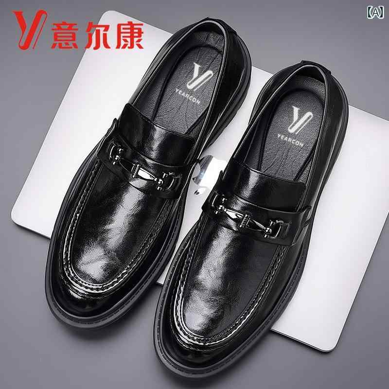 ローファーメンズ 男性用 革 レザー シューズ 運転 カジュアル フォーマル おしゃれ インナー ハイト ビジネス 通気性が良い
