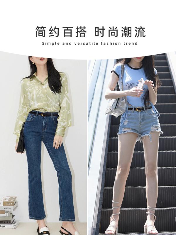 ベルト 女性 レディース ファッション シンプル カジュアル おしゃれ レジャー シングルループ フック ブラック ホワイト