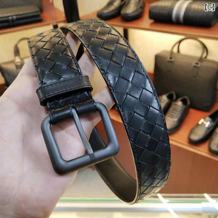 男性 ベルト ワイド メンズ ファッション カジュアル シングルループ ピンバックル レトロ ブラウン