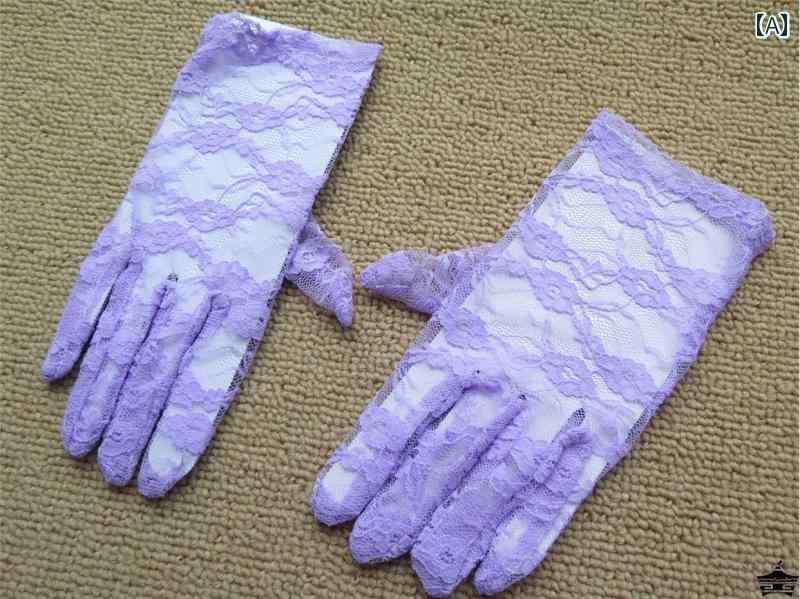 レース手袋 春夏 女性 レディース ファッション おしゃれ かわいい ドライビング サイクリング 日焼け防止 通気性