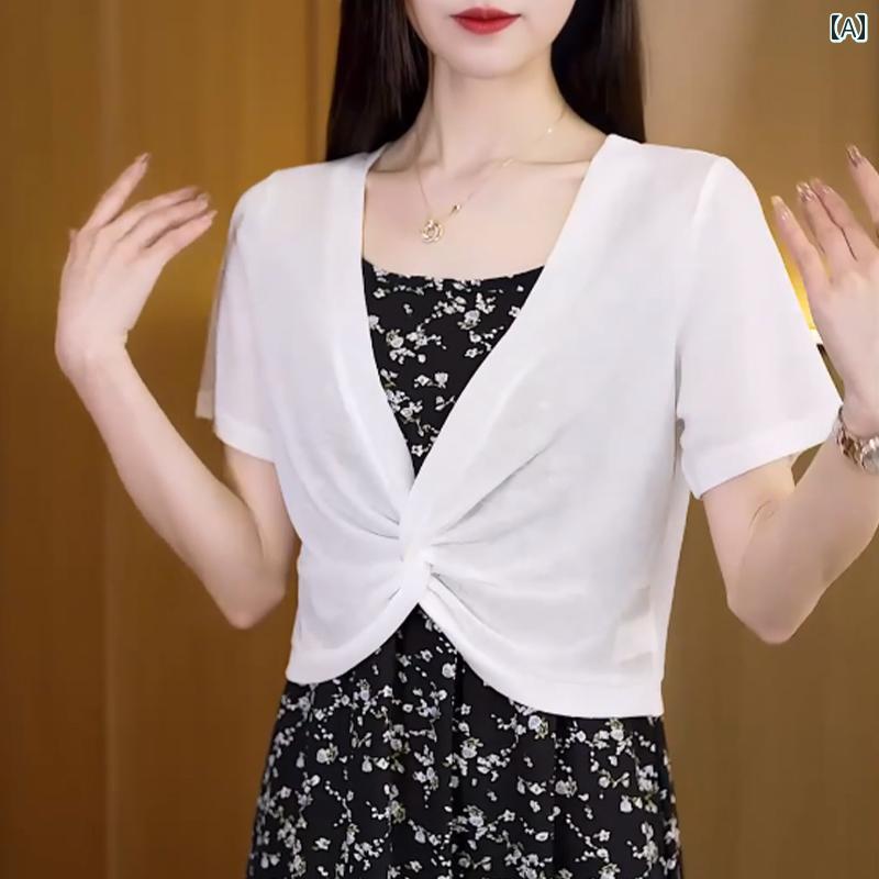 薄手ショール 春秋 女性 レディース アウターウェア マッチング 2024年 新 薄型 おしゃれ 綺麗 可愛い カジュアル 白 黒