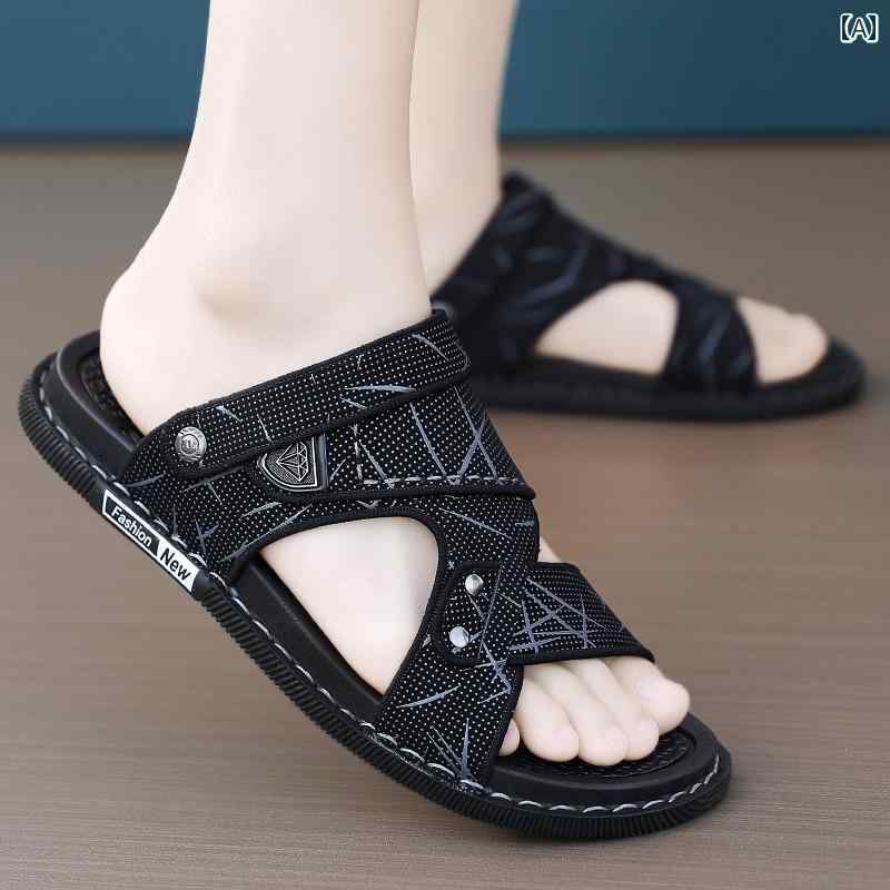 ビーチサンダル メンズ カジュアル アウトドア レジャー スポーツ 滑り止め 通気性 フラット ゴム グレ..